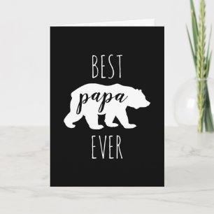 Carte Noir & Blanc moderne Meilleur Ours De Papa Jamais