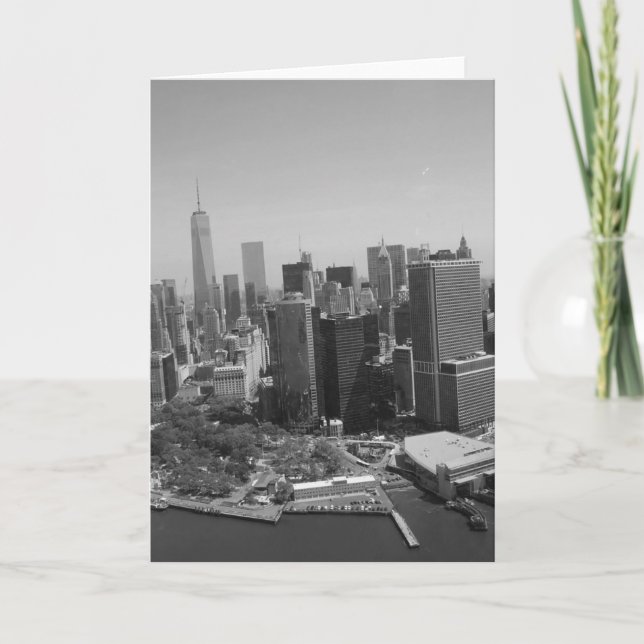 Carte Noir blanc New York City Skyline (Devant)