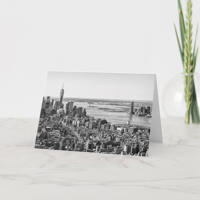 Carte Noir blanc New York City Skyline (Devant)