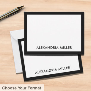 Carte Noir Blanc Type Simple