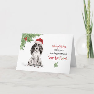 Carte Noir Cocker Spaniel Noël du chien dans Funny