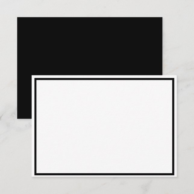 Carte Noir et blanc à billets plats (Devant / Derrière)