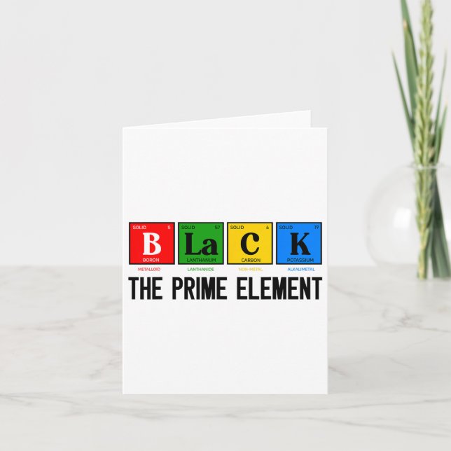 Carte Noir Le Premier Élément Noir Histoire Mois Période (Devant)