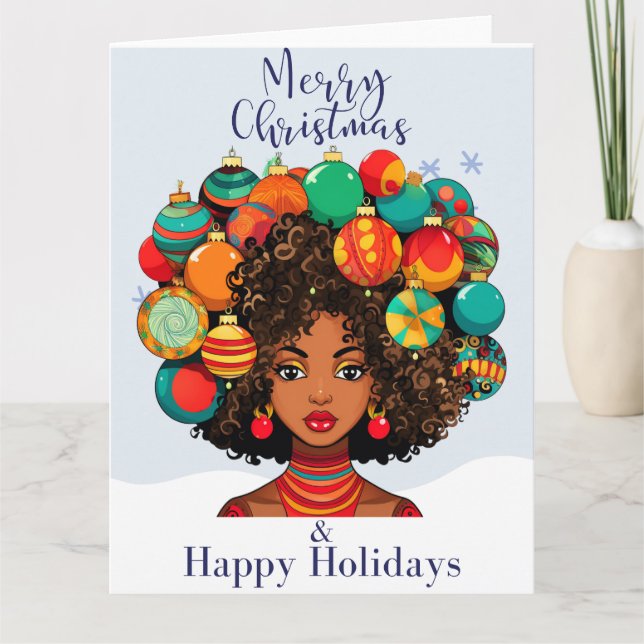 Carte Noir Noël Sista Melanin Queen Femmes Noël (Devant)