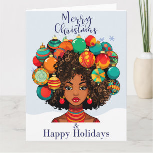 Carte Noir Noël Sista Melanin Queen Femmes Noël