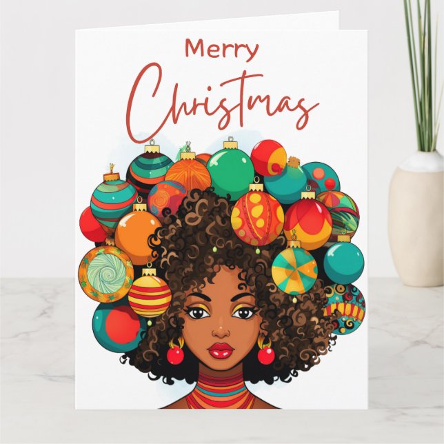 Carte Noir Noël Sista Melanin Queen Femmes Noël (Devant)