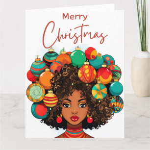 Carte Noir Noël Sista Melanin Queen Femmes Noël