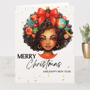 Carte Noir Noël Sista Melanin Queen Femmes Noël