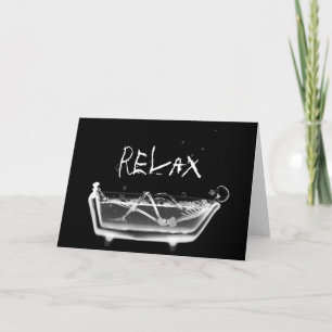 Carte Noir squelettique et blanc de rayon X de baignoire