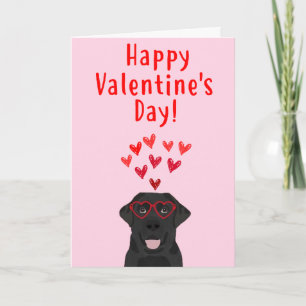 Carte noire de Saint-Valentin de labrador
