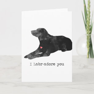 Carte noire de Saint-Valentin de labrador