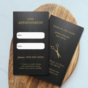 Carte noire élégante fraîche de rendez-vous de