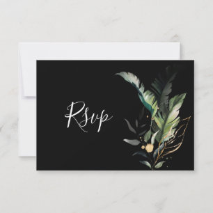 Carte noire RSVP Wild Tropical Foliage Wedding