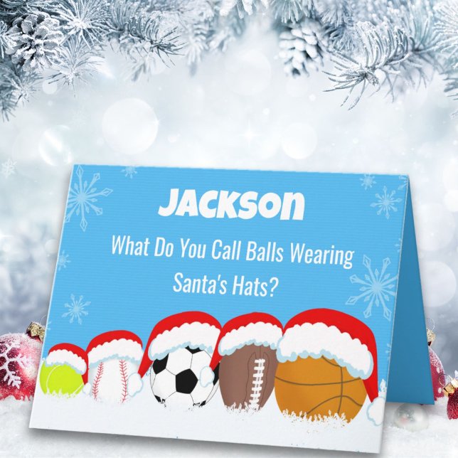 Carte Nom Balles de Noël à Père Noël Casquette Riddle (Créateur téléchargé)