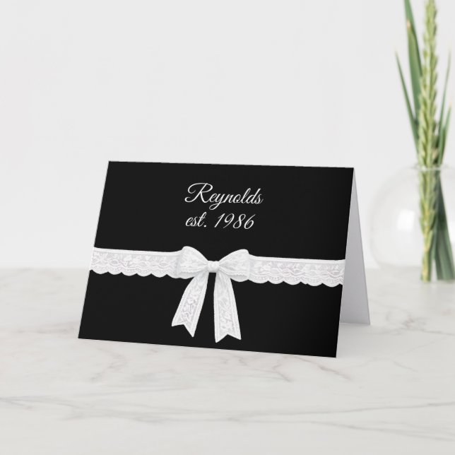 Carte Nom d'anniversaire de mariage et année avec un rub (Devant)