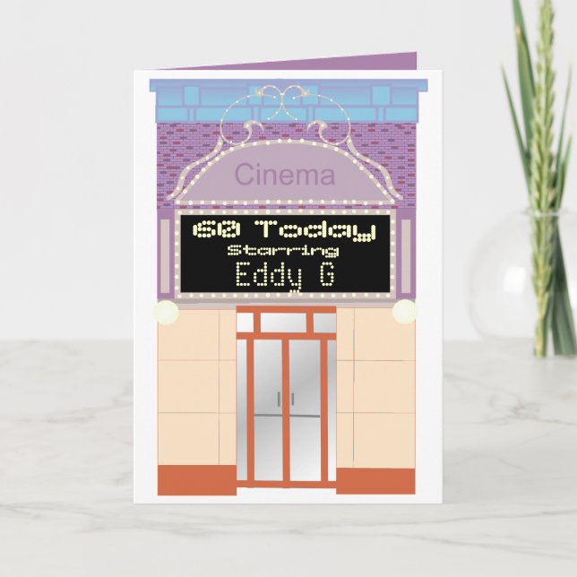 Carte Nom dans les lumières personnalisables (Devant)