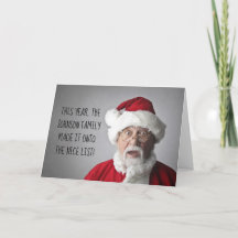 Nom de famille amusant de Père Noël éditable Liste
