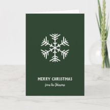 Nom de famille personnalisé Joyeux Noël Flocon de