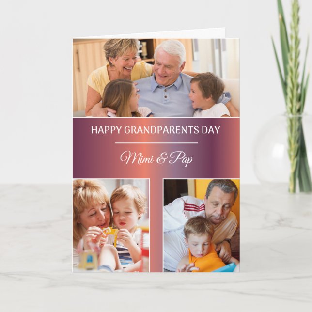 Carte Nom de photo de la coutume 3 de jour de (Devant)