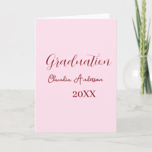 Carte nom de remise des diplômes promotion 20XX calligra