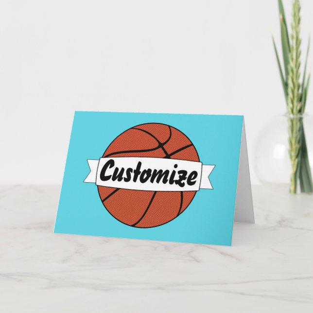 Carte Nom d'équipe de basket/partie faits sur commande (Devant)