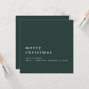 Carte Nom du texte minimal Joyeux Noël vert