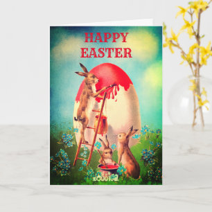Carte Nom personnalisé Accueil EASTER