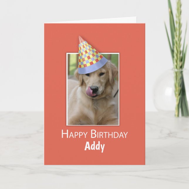 Carte Nom personnalisé Anniversaire au chien Humor Funny (Devant)