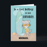 Carte Nom personnalisé Anniversaire Neveu Plage Raton la<br><div class="desc">Bientôt, ce sera l'anniversaire d'un neveu très cher. Quel que soit son âge, il appréciera sûrement de recevoir cette carte amusante pour son jour spécial. Procurez-vous votre exemplaire dès maintenant pour le lui offrir. Mais attendez, n'oubliez pas de personnaliser son nom sur le devant de cette carte avant de commander....</div>