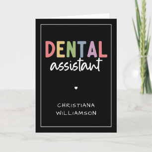 Carte Nom personnalisé Dental Assistant Cadeau