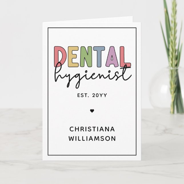 Carte Nom personnalisé Dental Hygienist RDH Cadeaux (Devant)