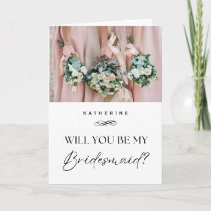 Carte Nom personnalisé et photo Bridesmaid Proposition