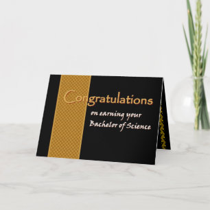 Carte NOM PERSONNALISÉ Félicitations - Bachelor of Scien