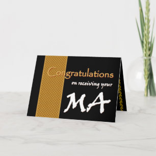 Carte NOM PERSONNALISÉ Félicitations - Maître des Arts -