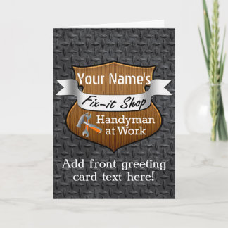 Carte Nom personnalisé Handyman Fix-It