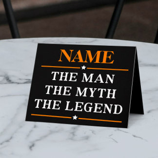 Carte Nom personnalisé L'Homme Le Mythe La Légende