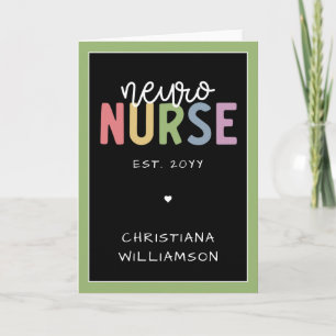Carte Nom personnalisé Neuro Infirmière Neuroscience Inf