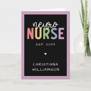 Carte Nom personnalisé Neuro Infirmière Neuroscience Inf