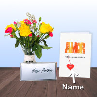 Nom personnalisé par anniversaire espagnol AMOR