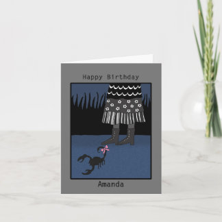 Carte Nom personnalisé Scorpio Zodiac Signal Anniversair