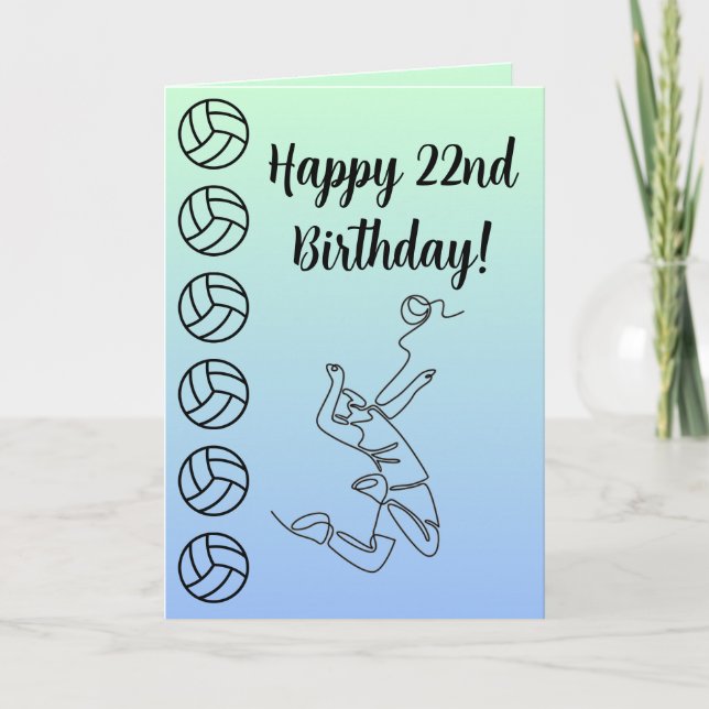 Carte Nom personnalisé Sentiment Sport Thème Volleyball (Devant)