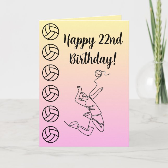 Carte Nom personnalisé Sentiment Sport Thème Volleyball (Devant)