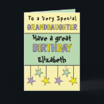 Carte Nom spécial de petite-fille, anniversaire violet<br><div class="desc">Fêtez le grand jour de votre petite-fille extraordinaire avec cette carte d'anniversaire étoilée ! Parfait pour une jeune femme spéciale, il est conçu avec des étoiles pour correspondre à sa personnalité brillante. Ajoutez son nom et un message d'anniversaire personnel pour le rendre unique - parce qu'elle mérite une carte aussi...</div>
