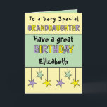 Carte Nom spécial de petite-fille, anniversaire violet<br><div class="desc">Fêtez le grand jour de votre petite-fille extraordinaire avec cette carte d'anniversaire étoilée ! Parfait pour une jeune femme spéciale, il est conçu avec des étoiles pour correspondre à sa personnalité brillante. Ajoutez son nom et un message d'anniversaire personnel pour le rendre unique - parce qu'elle mérite une carte aussi...</div>