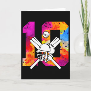 Carte Nombre 10 Years Cricket 10e anniversaire 1