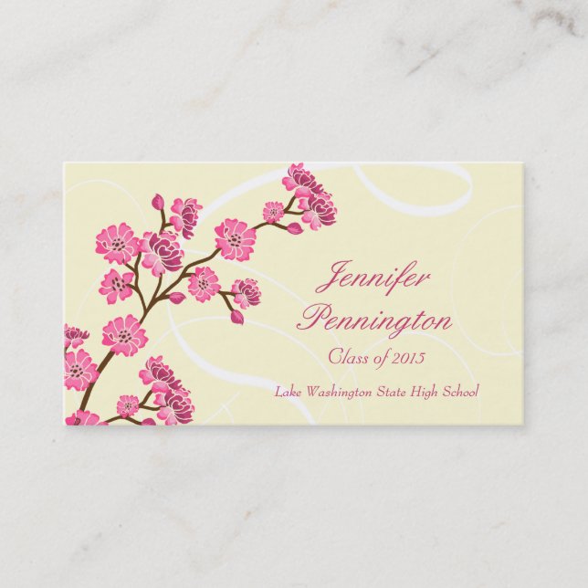 Carte nominative élégante à la mode d'obtention du (Devant)