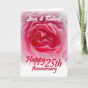 Carte NOMS FAITS SUR COMMANDE - 25ème anniversaire avec