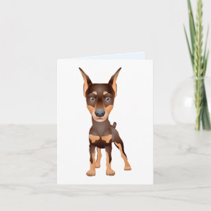 Carte non écrite de chiot Doberman Pinscher