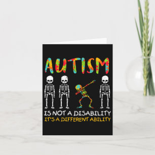 Carte Non Handicap Capacité Différente Squelette Autisme