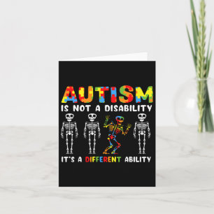 Carte Non Handicap Capacité Différente Squelette Autisme